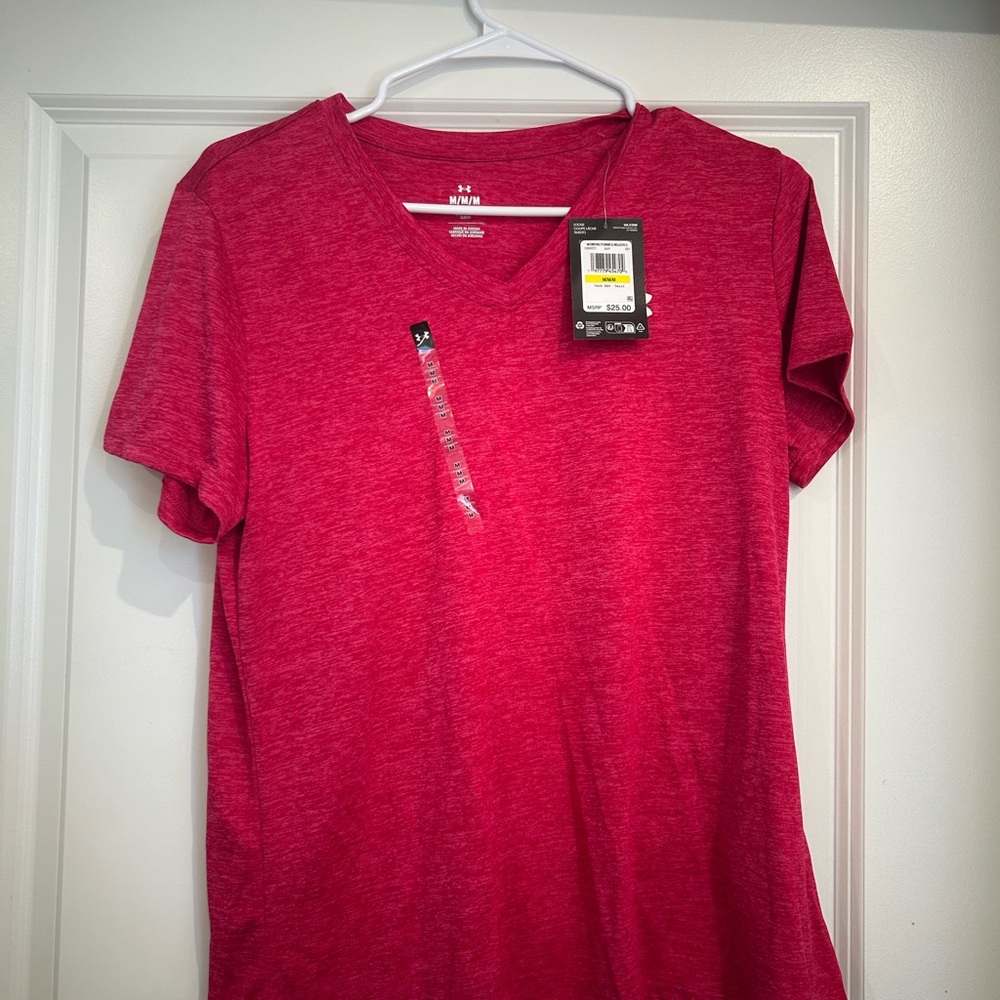 Under Armour Women's Hot Pink Short Sleeve Tee
